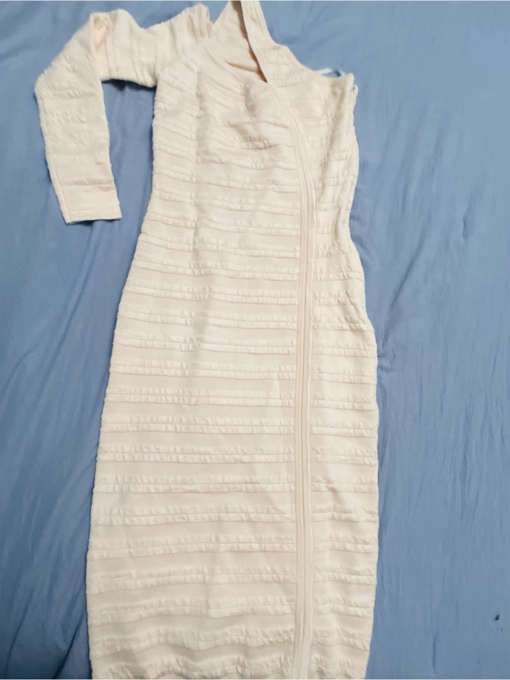 LUXLABEL Cream Ribbed Top - Small - Picture 2 of 2